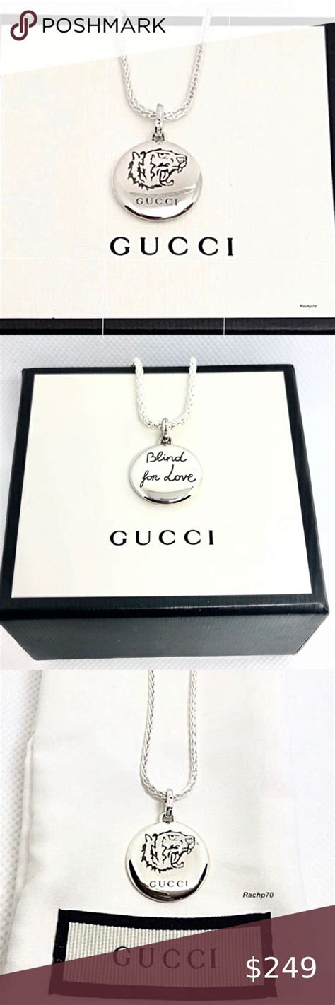 Gucci Tiger 'Blind For Love' Pendant Necklace 